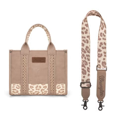 Wrangler Tan Leopard Print Concealed Carry Tote/Crossbody