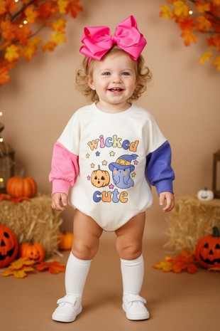 Halloween Pumpkin & Ghost Baby Onesie