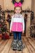 Leopard Pink Colorblock Fleece Girls Vest