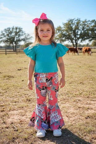 Western Disco Cowgirls Bell-Bottom Girls Set