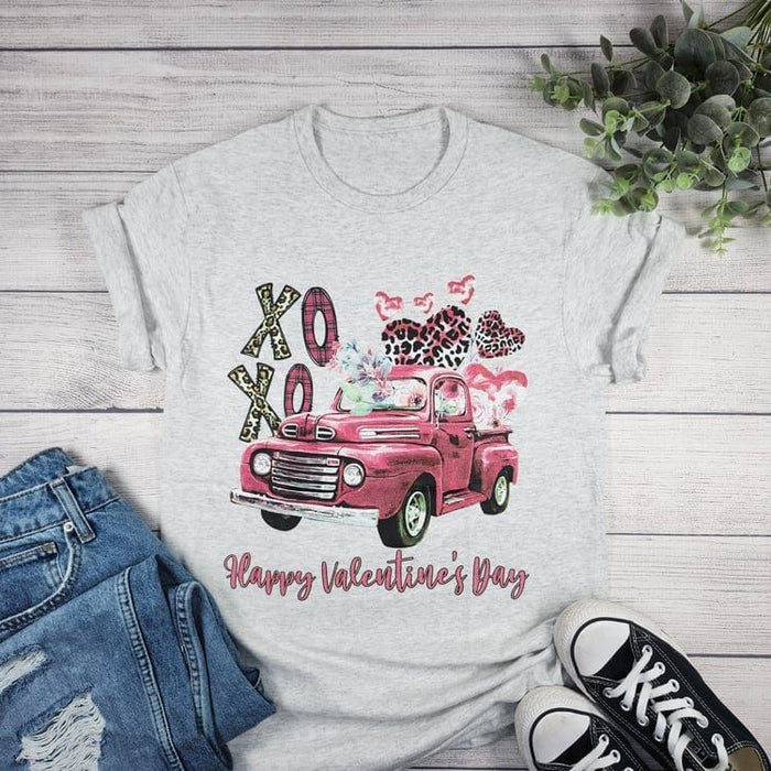 Pink Truck Happy Valentine's Day