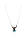 Western Steerhead Turquoise Pendant Necklace Snowing West