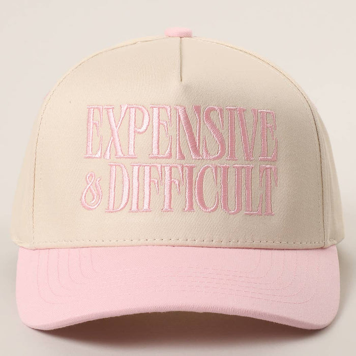 EXPENSIVE and DIFFICULT Embroidered Trucker Hat Fashion City