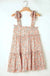 Orange Rose Floral Knotted Straps Tiered Babydoll Dress Dear lover