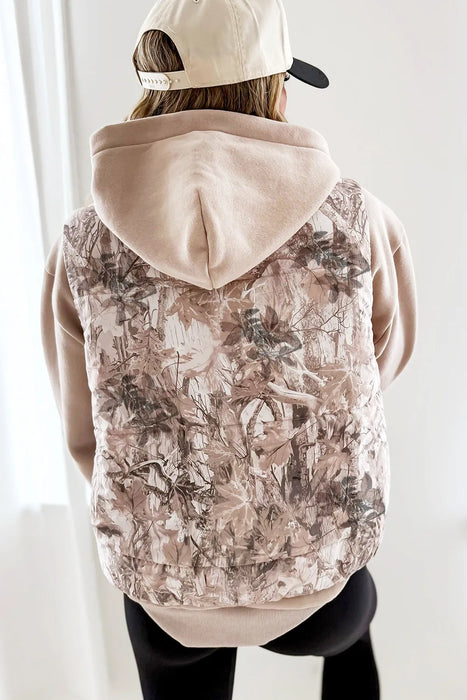 Camo Print Puffer Vest