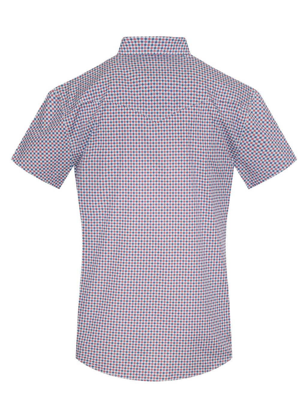 Men's Short Sleeve Pearl Snap Western Print Shirt
