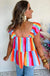 Red Stripe Ruffled Straps Babydoll Tank Top Dear lover