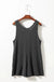 Dark Grey Striped Print Knotted Straps Pocketed Romper Dear lover