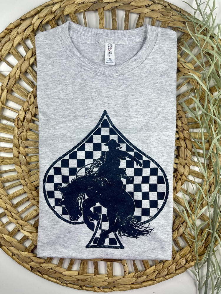 Bucking Bronco Spade (Gildan T-Shirt) 1/2 Penny Wholesale