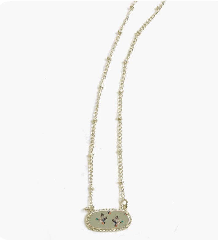 Green Duck Necklace The Front Porch Label