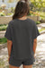 Carbon Grey Ribbed Textured Knit Loose Fit Tee and Shorts Set Dear lover
