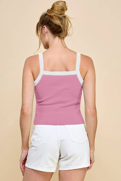 Contrast Binding Tank Top