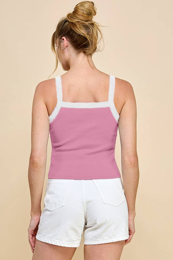 Contrast Binding Tank Top