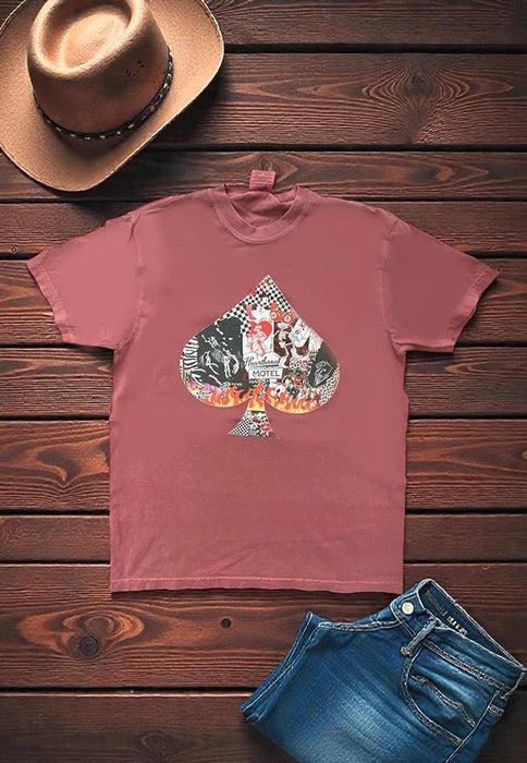 Ace Cowgirl Tee – Brick - LECCE