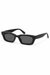 Acetate Rectangle Sunglasses - Black