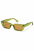 Acetate Rectangle Sunglasses - Green