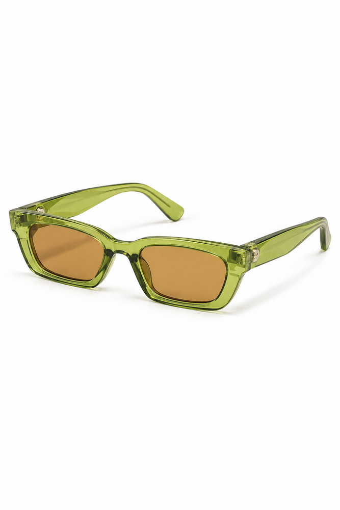 Acetate Rectangle Sunglasses - Green