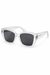 Acetate Square Cateye Sunglasses - Clear Smoke