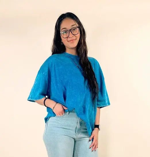 Acid Wash Boyfriend Box Tee - LECCE