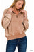 Acid Wash Fleece Half Zip Pullover - LECCE