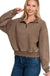 Acid Wash Fleece Half Zip Pullover - LECCE