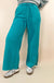 Acid Wash Fleece Palazzo Sweatpants With Pockets - LECCE