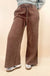 Acid Wash Fleece Palazzo Sweatpants With Pockets - LECCE