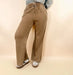 Acid Wash Fleece Palazzo Sweatpants With Pockets - LECCE