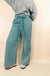 Acid Wash Fleece Palazzo Sweatpants With Pockets - LECCE