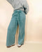 Acid Wash Fleece Palazzo Sweatpants With Pockets - LECCE