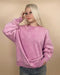 Acid Wash Oversized Fleece Pullover - LECCE