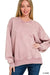 Acid Wash Oversized Fleece Pullover - LECCE