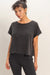 Acid Washed Cross Detail Open Back Top - LECCE
