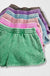 Acid Washed Elastic Waistband Dolphin Shorts - LECCE