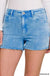 Acid Washed Frayed Cutoff Hem Shorts - LECCE