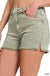 Acid Washed Frayed Cutoff Hem Shorts - LECCE
