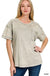 Acid Washed Round Neck T-shirt - LECCE