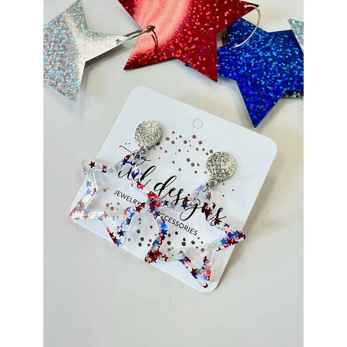 Acrylic Star Post Earrings - LECCE