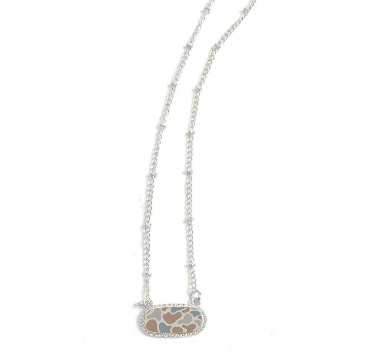 Silver Camo Necklace The Front Porch Label
