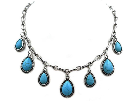 Western Teardrop Charm Necklace Snowing West