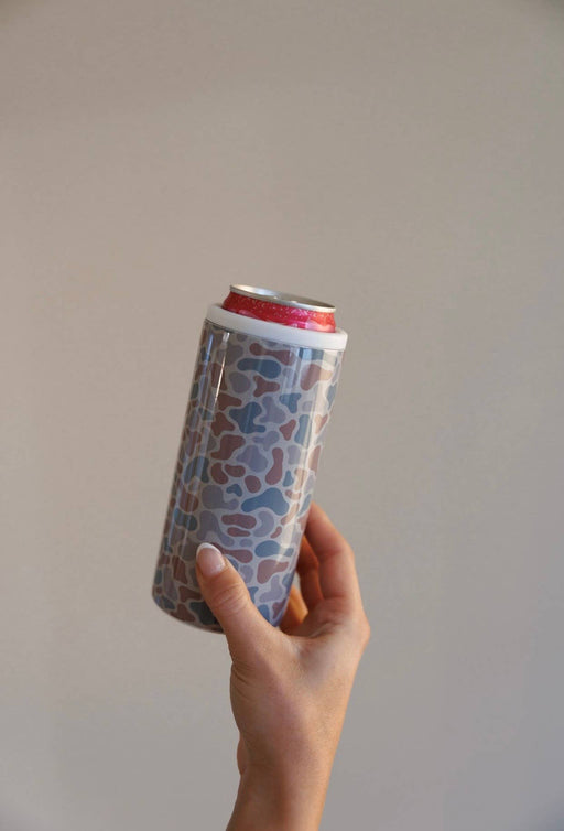 Hard Cooling Can in Camo The Front Porch Label
