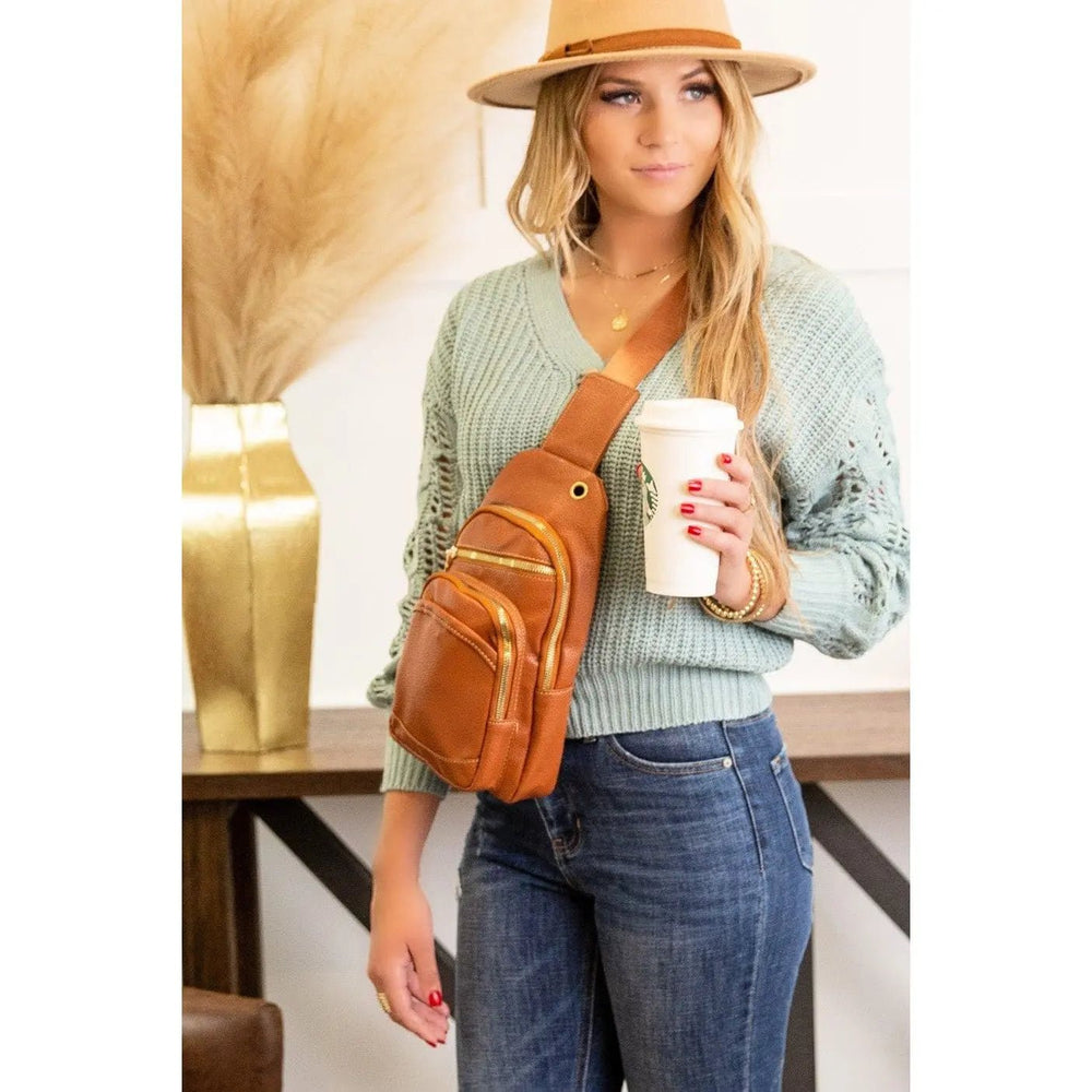 Allana Sling Pack Crossbody Bag Vegan Leather - LECCE
