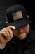 American Flag Hat | Leather Patch Trucker Hat - LECCE