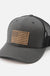 American Flag Hat | Leather Patch Trucker Hat - LECCE