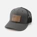 American Flag Hat | Leather Patch Trucker Hat - LECCE