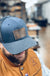 American Flag Hat | Leather Patch Trucker Hat - LECCE