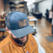 American Flag Hat | Leather Patch Trucker Hat - LECCE
