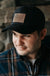 American Flag Hat | Leather Patch Trucker Hat - LECCE