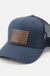 American Flag Hat | Leather Patch Trucker Hat - LECCE
