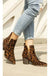 Animal Print Zipper Heel Bootie Shoes - LECCE